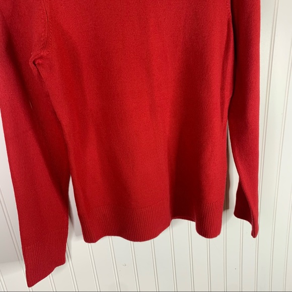 French Connection Bold Red Crew Neck Sweater - Picture 3 of 5